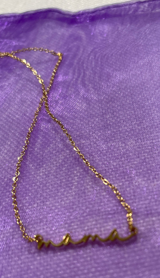 Gold mama necklace