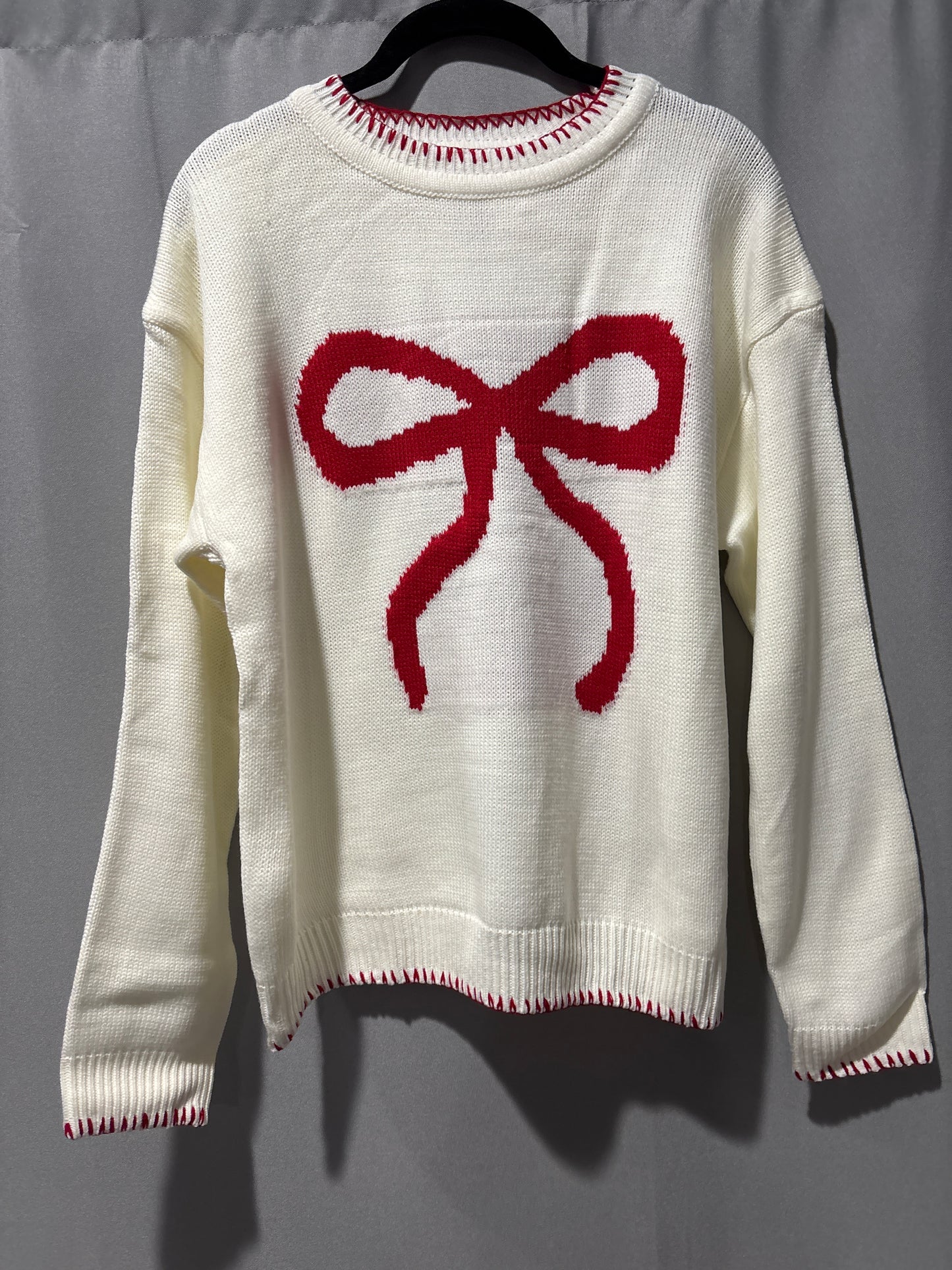 Red bow sweater