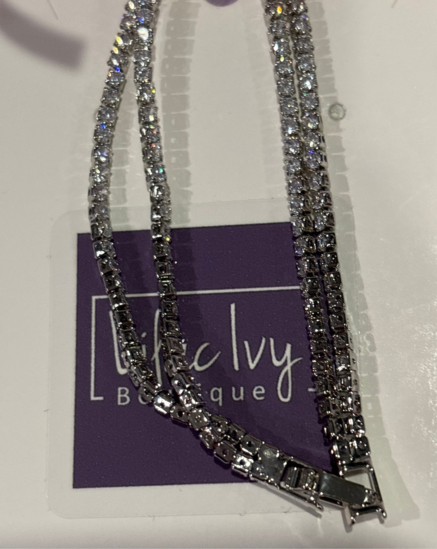Two strand rhinestone crystal bracelet