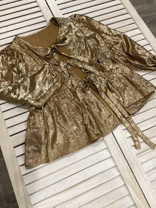 Gold Tie front top