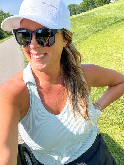 Collared halter top - sage