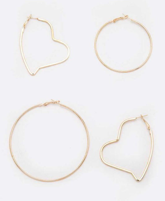 A pack of four wire earrings