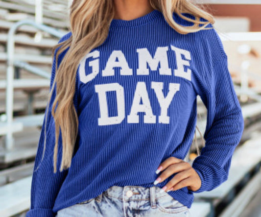 Game day, long sleeve crewneck top
