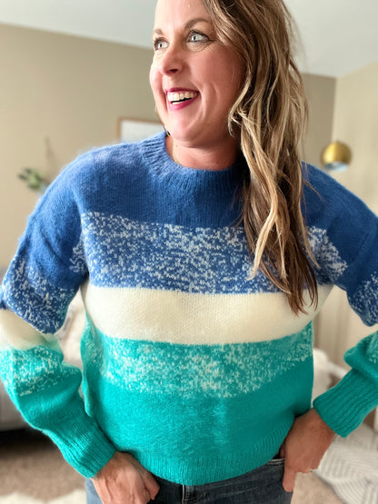 Round neck sweater Blue
