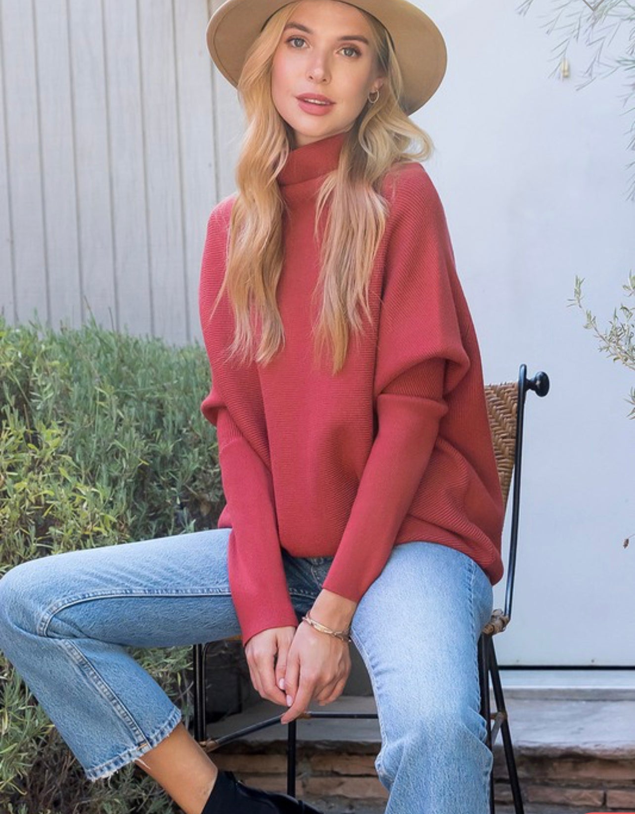 Slouch neck dolman pull over ￼
