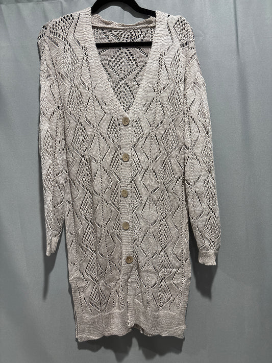 Open knit cardigan