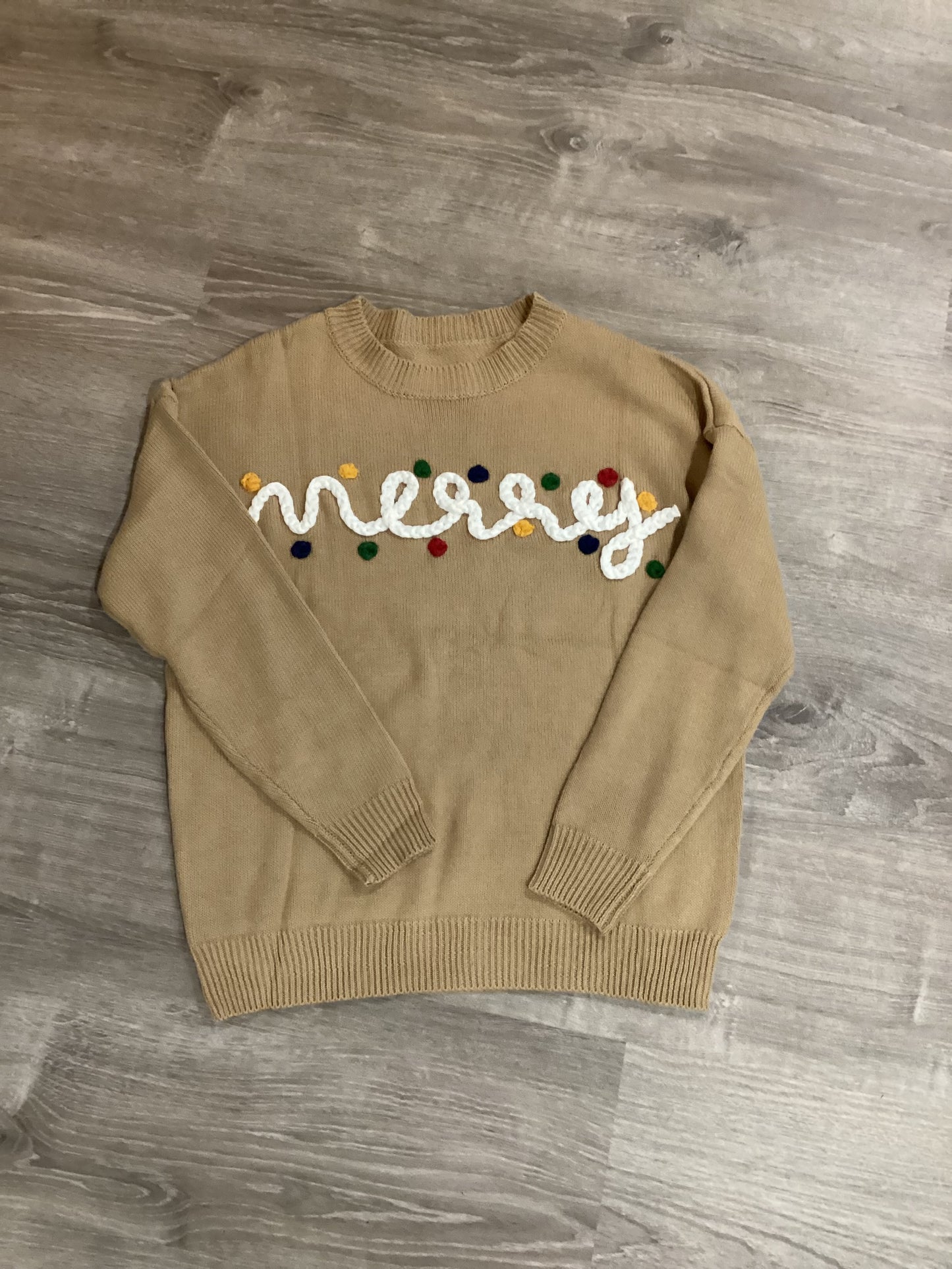 Merry sweater with ornament embellishment