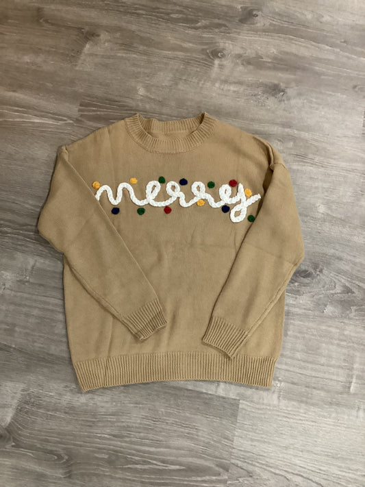 Merry sweater with ornament embellishment