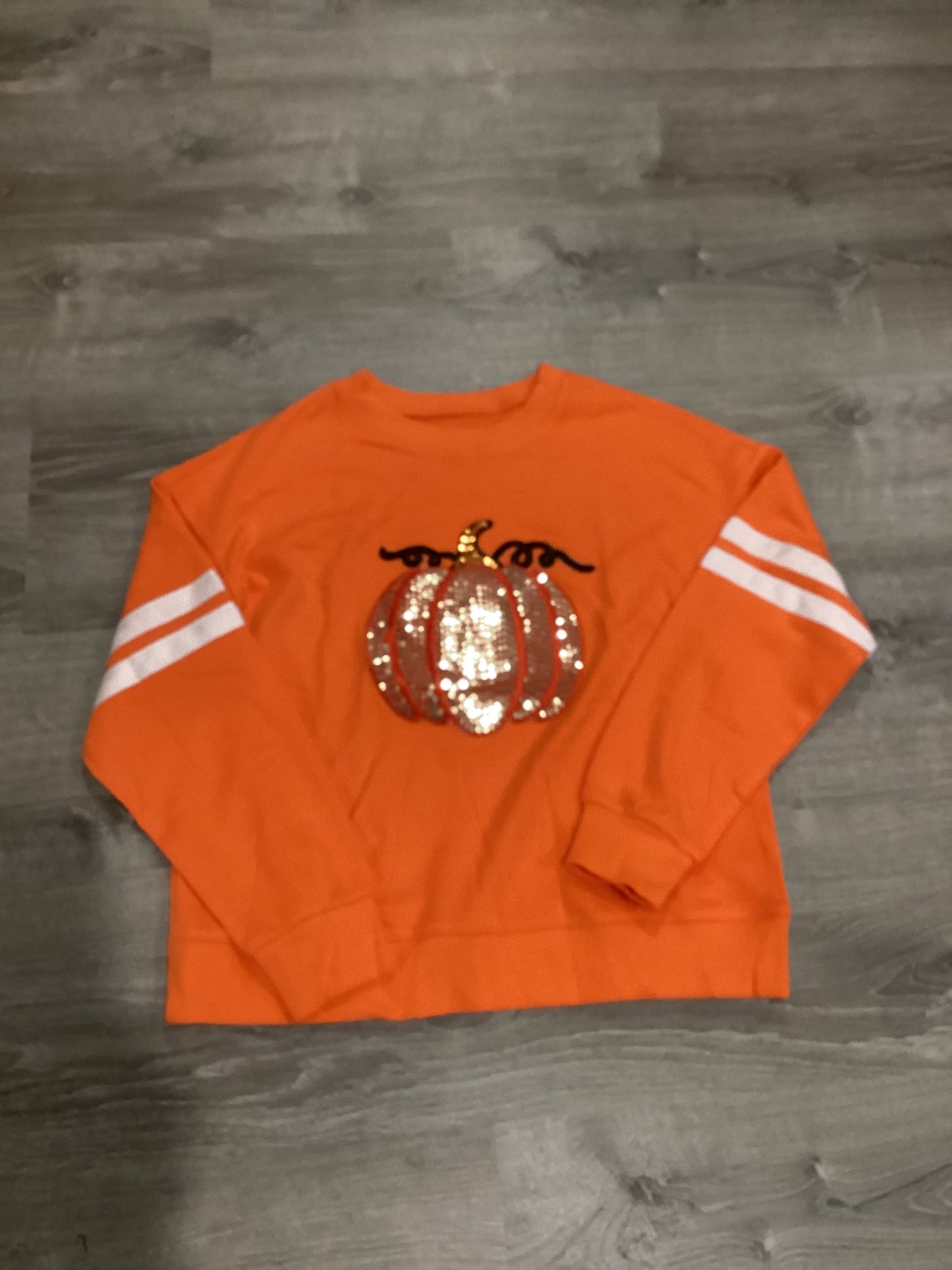 Sequin pumpkin sweat, shirt,