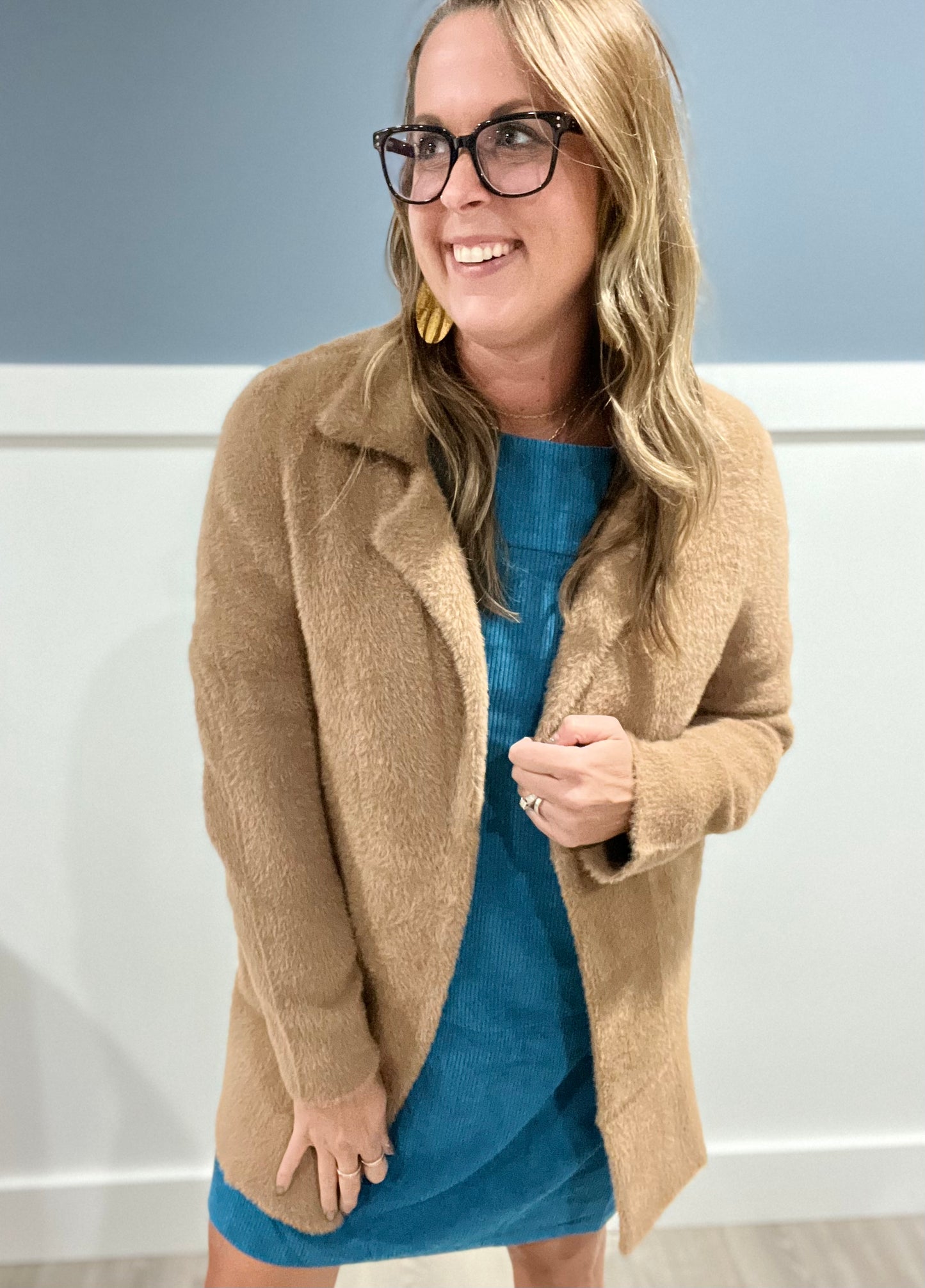 Open front coatigan sweaterLiverpool carmel