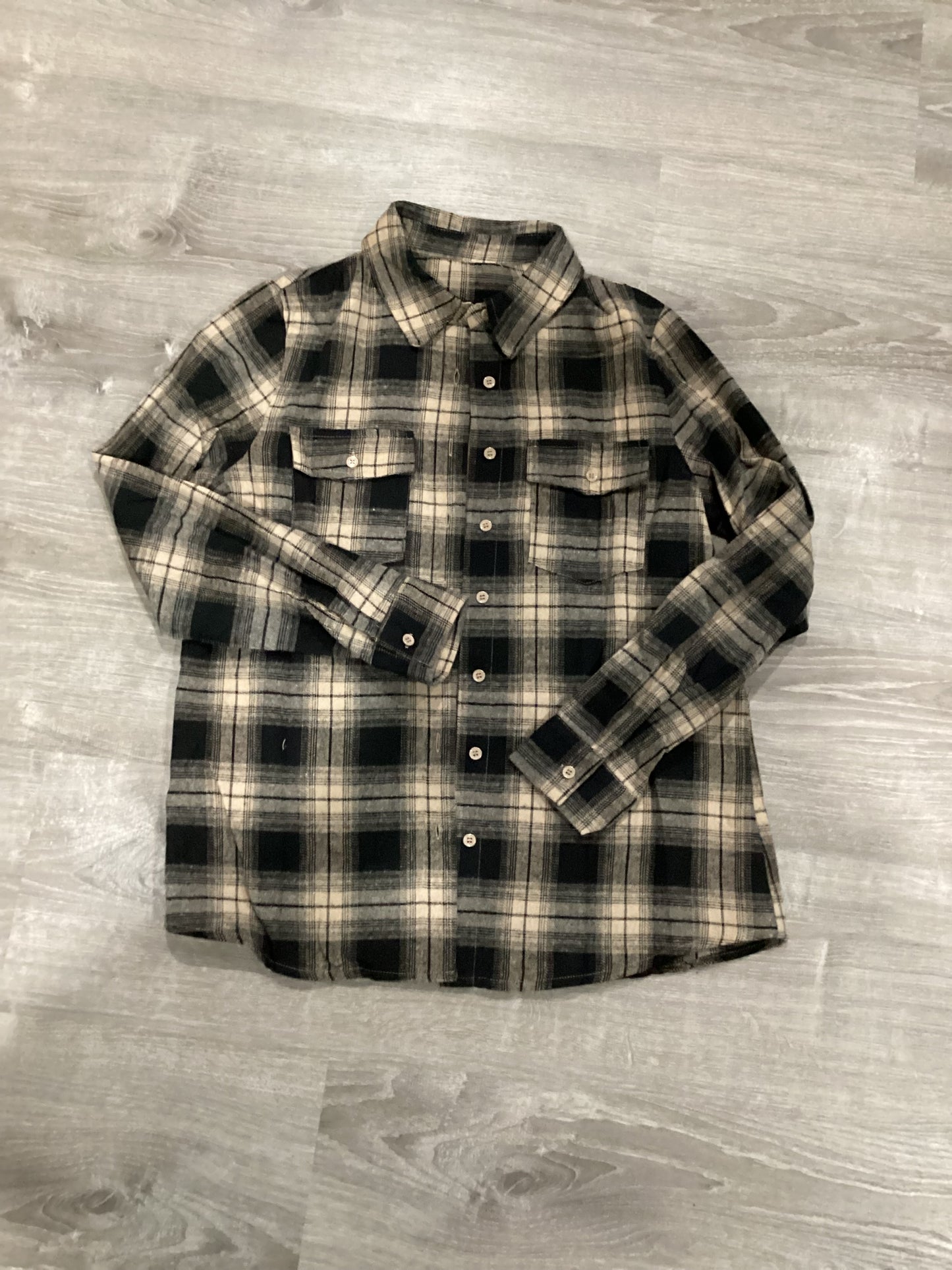 Plaid light flannel schacket