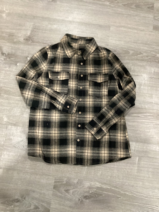 Plaid light flannel schacket