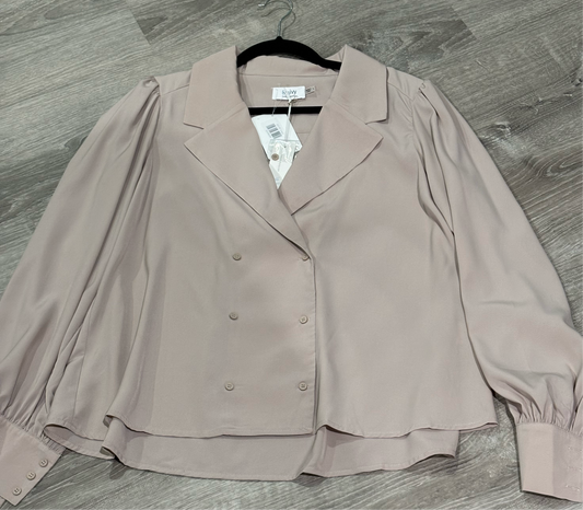 Double breasted collar blouse￼