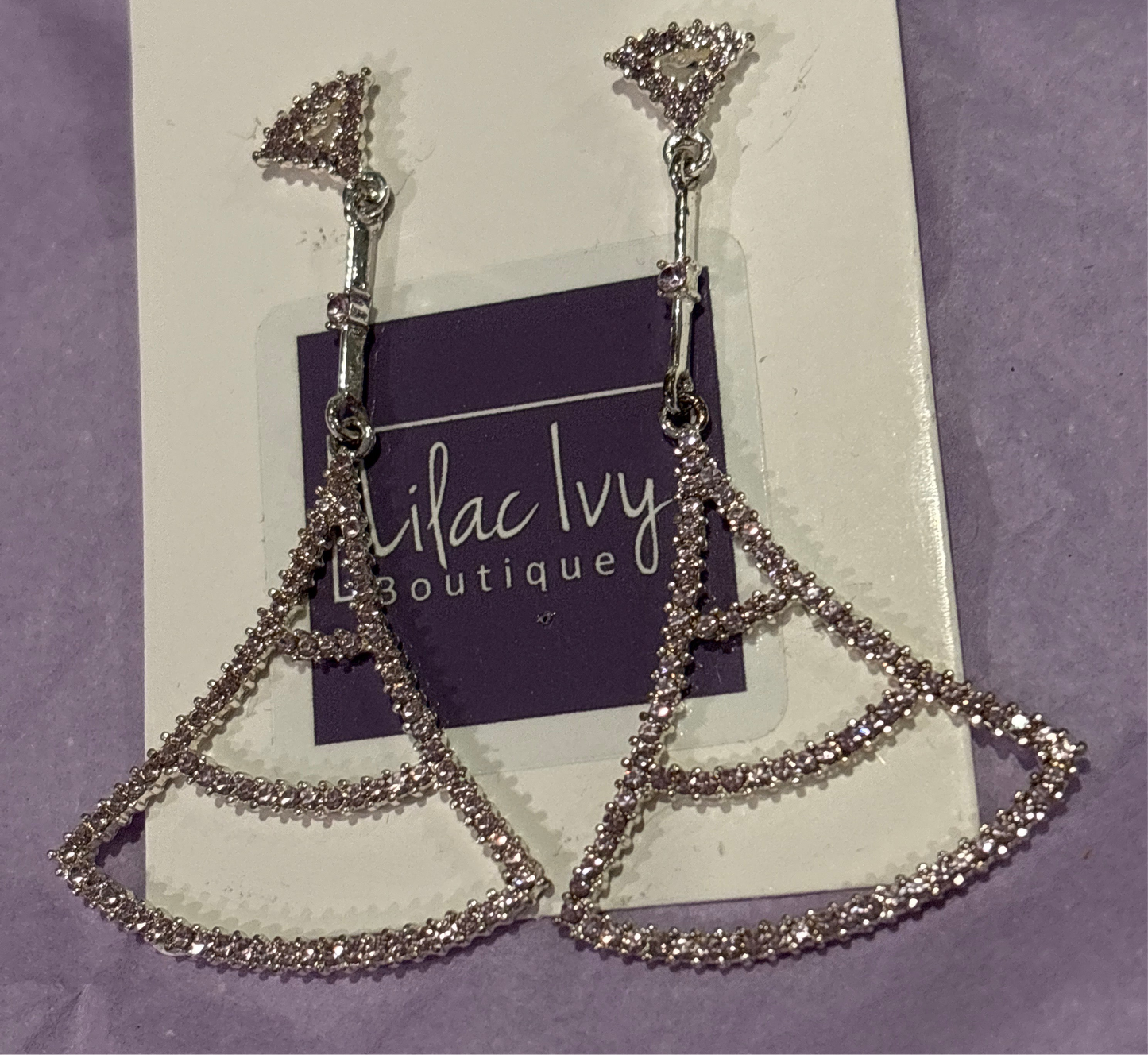Rhinestone chandelier earrings