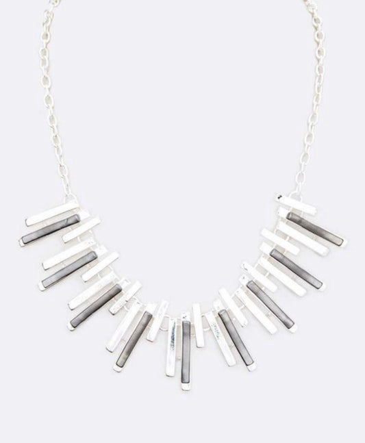 Silver bar necklace