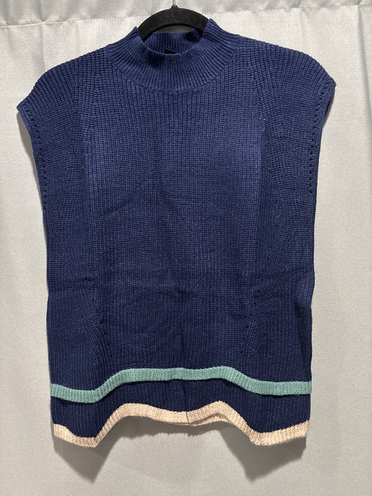 Mock neck knit sweater vest