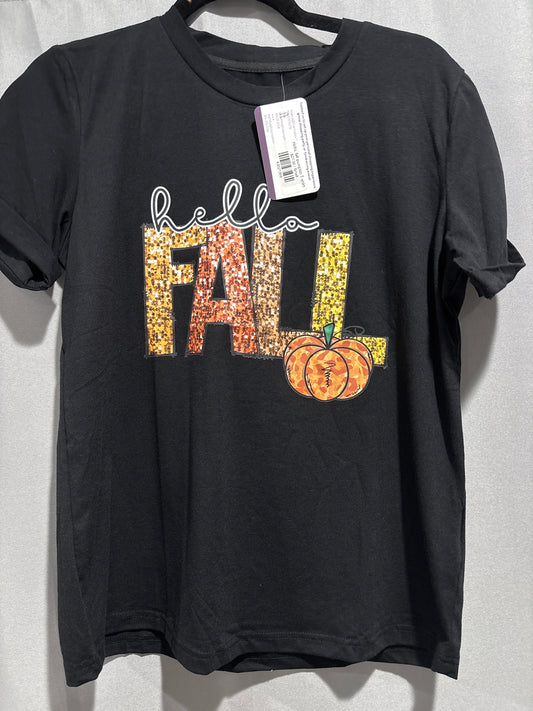 Hello, fall pumpkin T-shirt