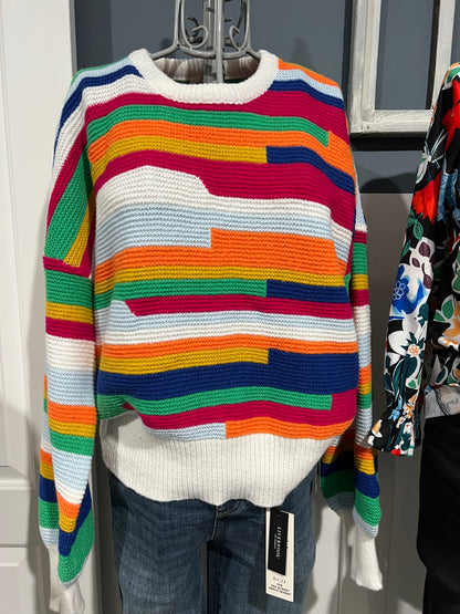 Color blocked sweater