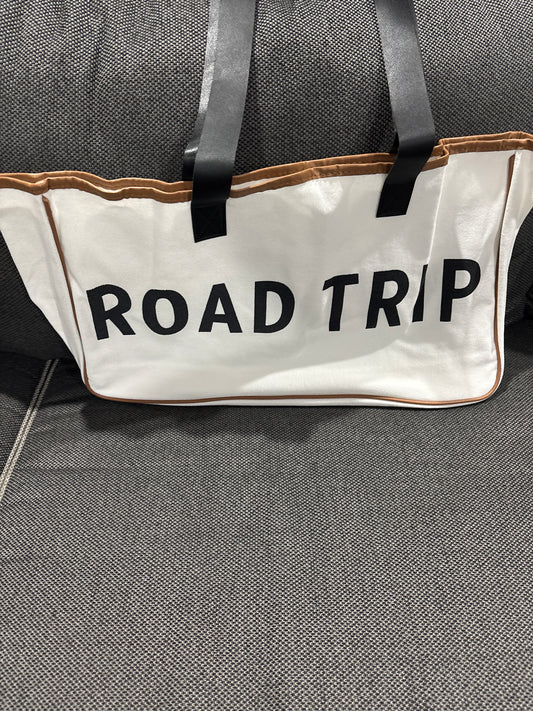 Road trip canvas tote bag