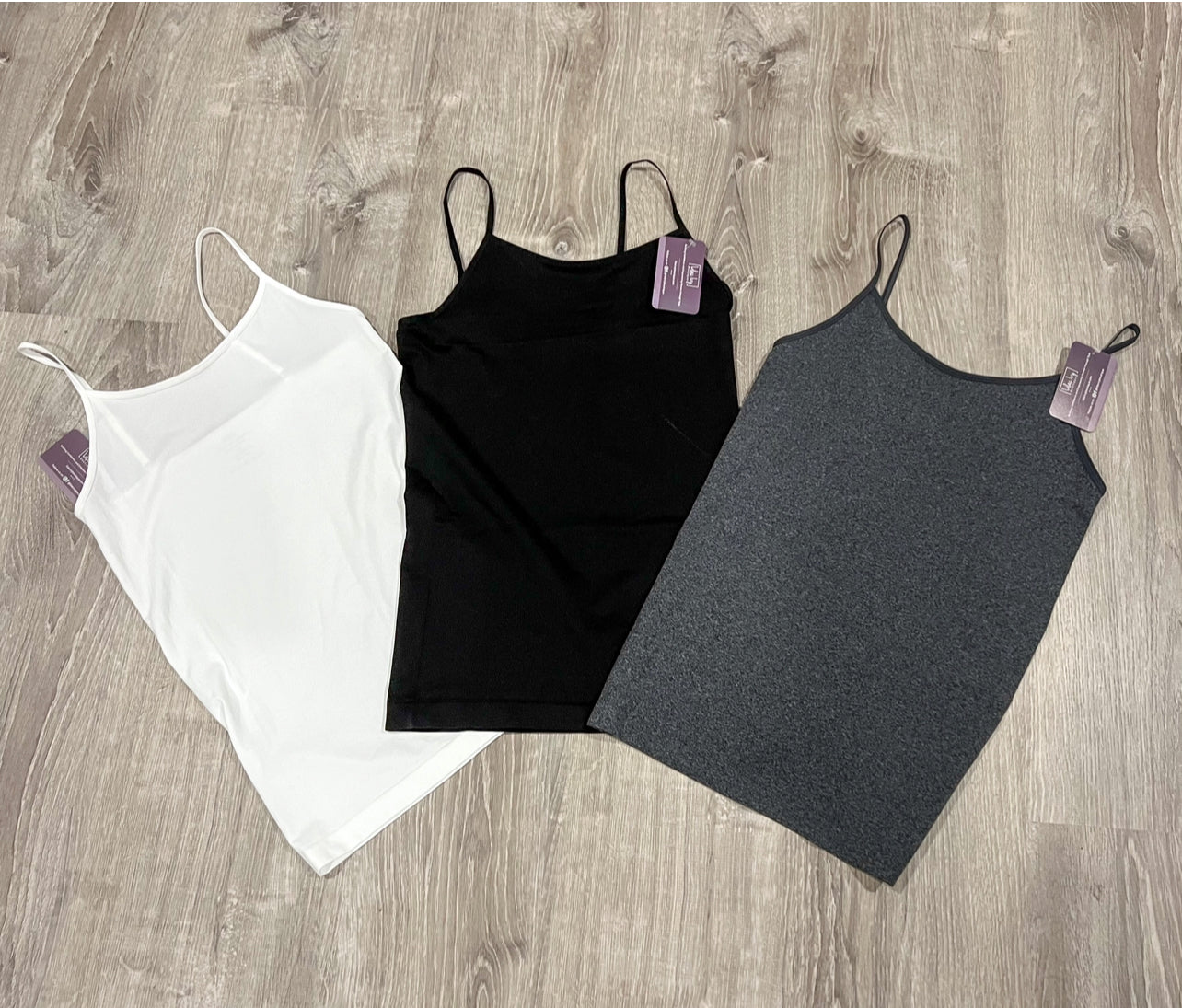 Adjustable cami - white, black or charcoal