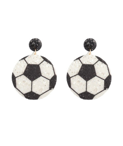 Game day glitter, drop earrings