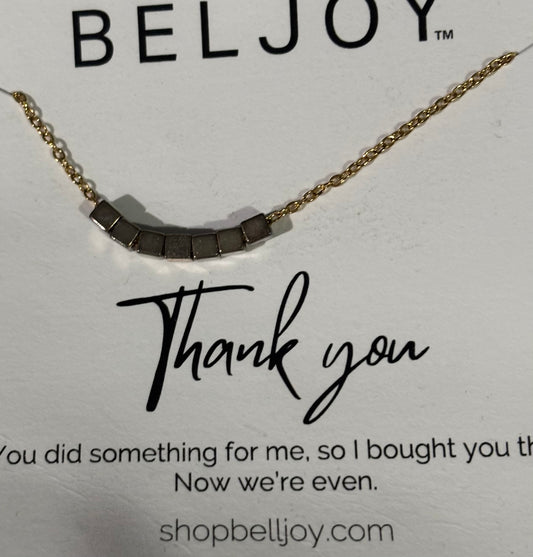 Thank you necklace from the gift collection