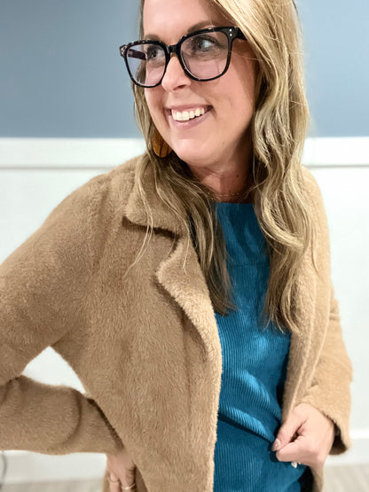 Open front coatigan sweaterLiverpool carmel