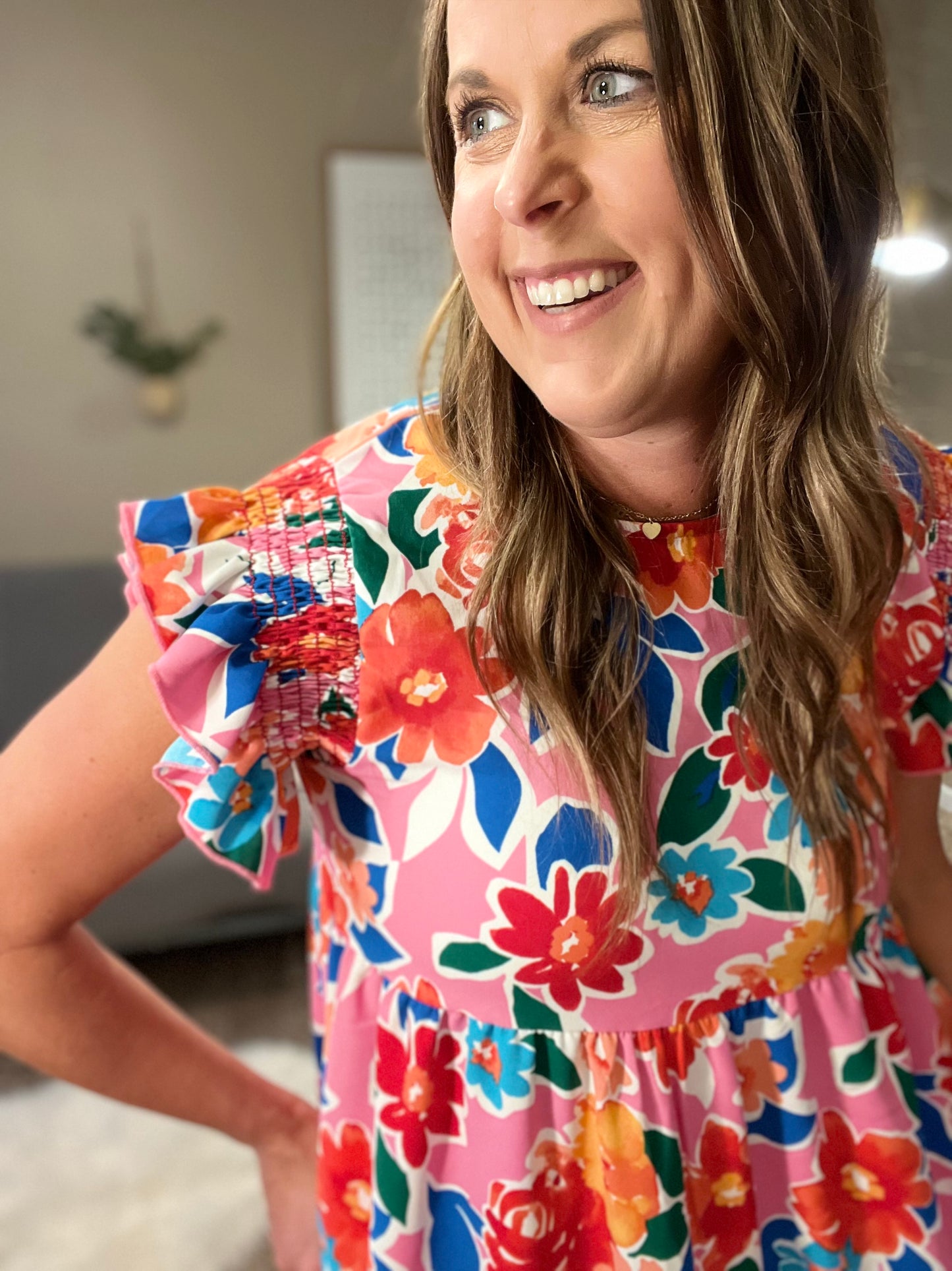 Ruffle, frill tiered dress