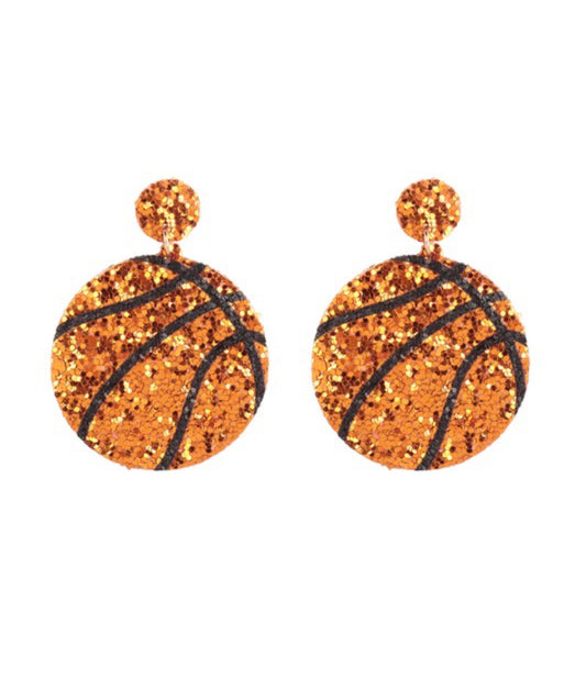 Game day glitter, drop earrings
