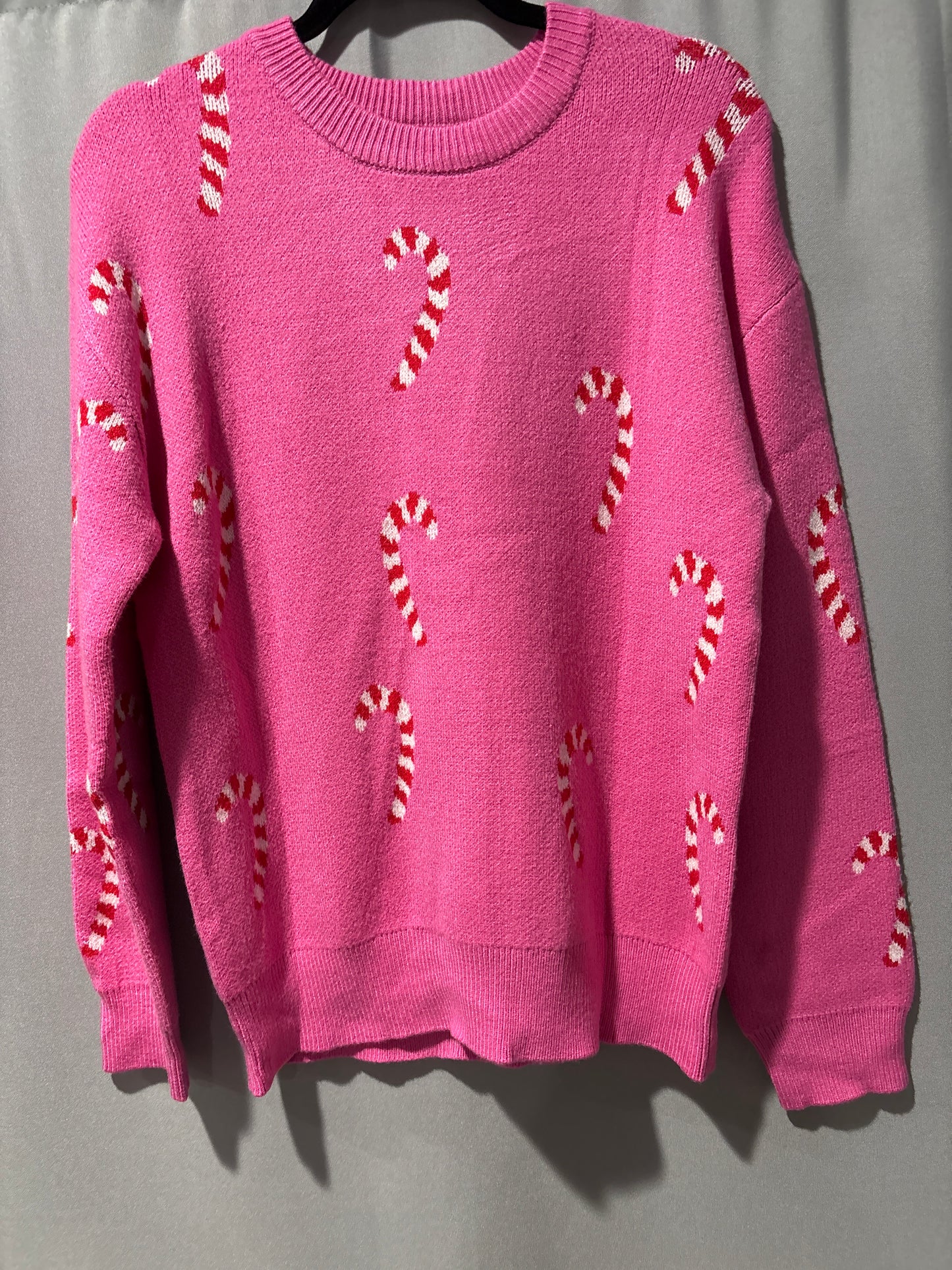 Pink candy cane sweater