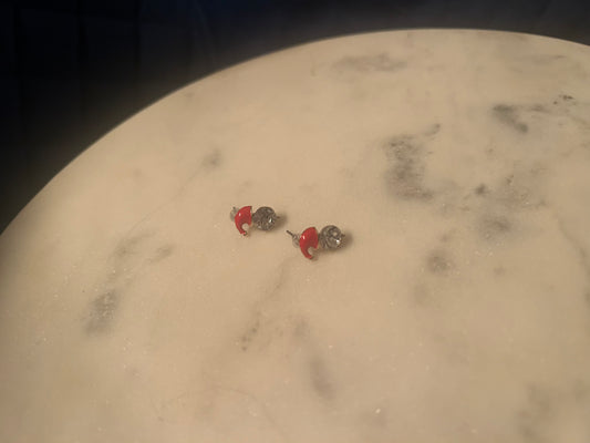 Santa Hat Rhinestone Studs