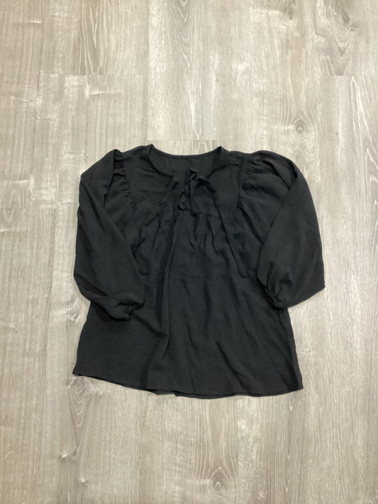 ￼ puff sleeve lace up blouse