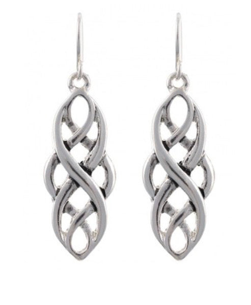 Filigree art metal dangle earrings