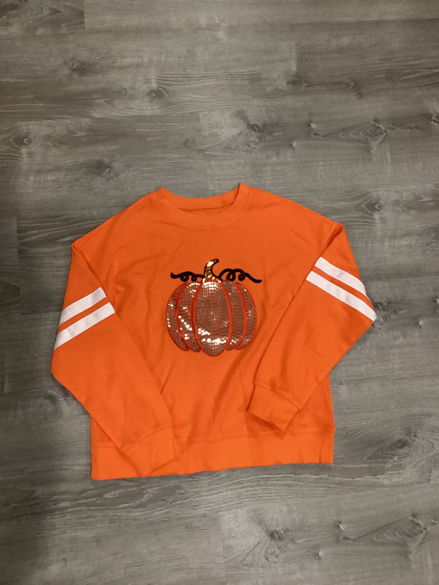 Sequin pumpkin sweat, shirt,