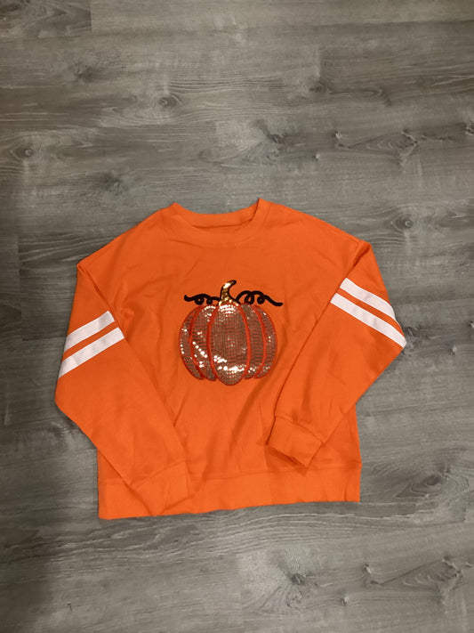 Sequin pumpkin sweat, shirt,