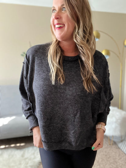 Relaxed fit sweater-black