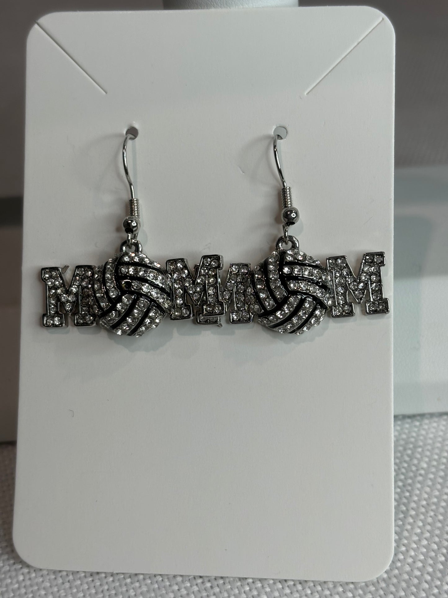 Volleyball mom Crystal earrings
