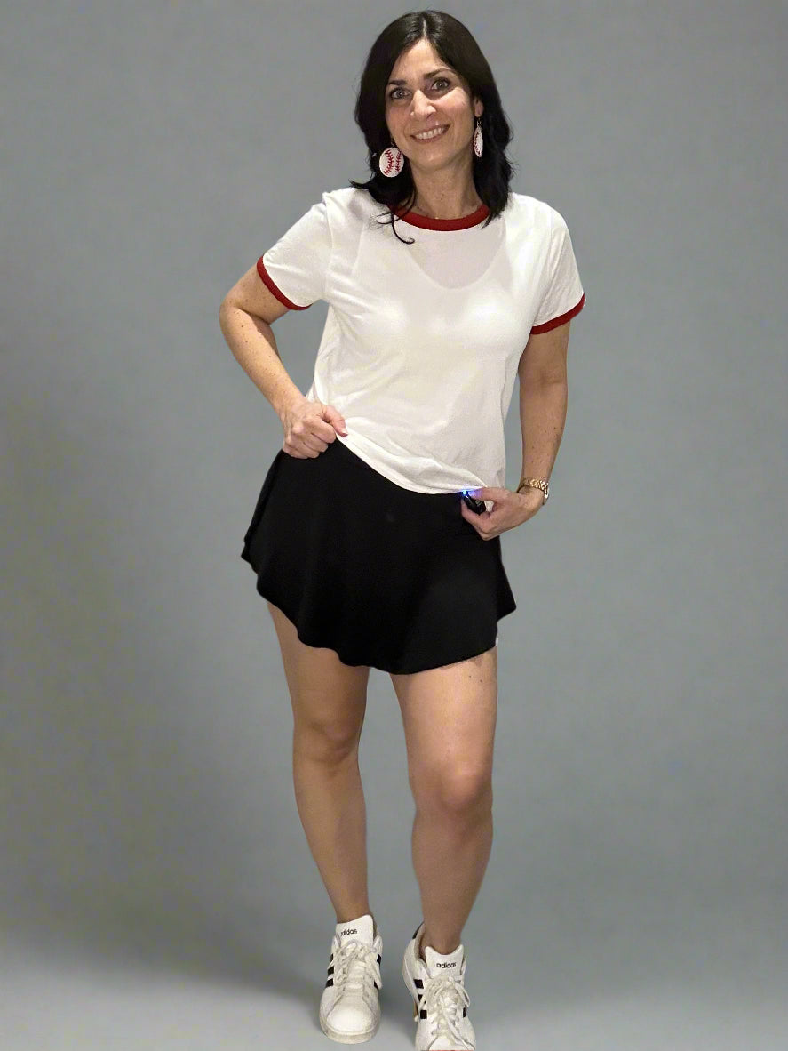 Ruffle hem, tennis skirt