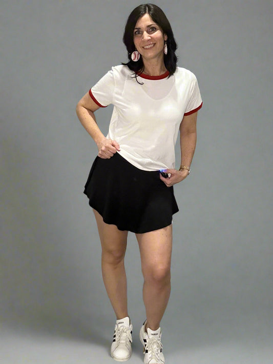 Ruffle hem, tennis skirt
