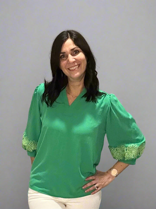 Floral embroidered blouse