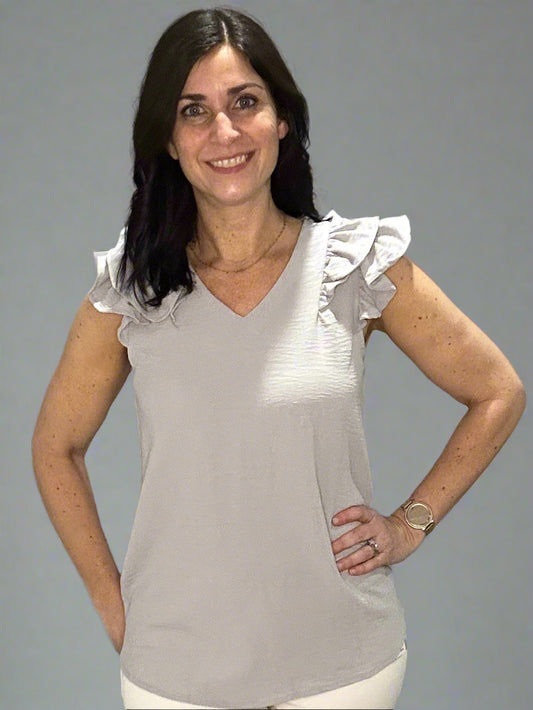 Airflow tiered ruffle sleeve top