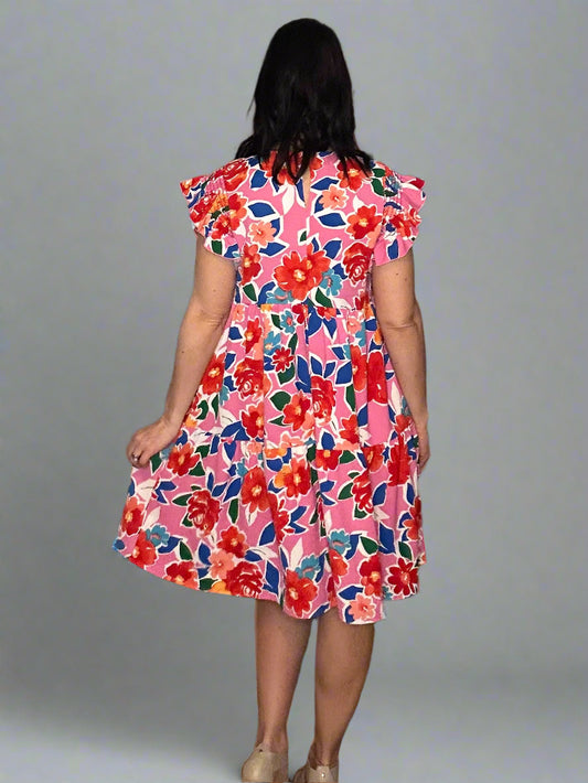 Ruffle, frill tiered dress