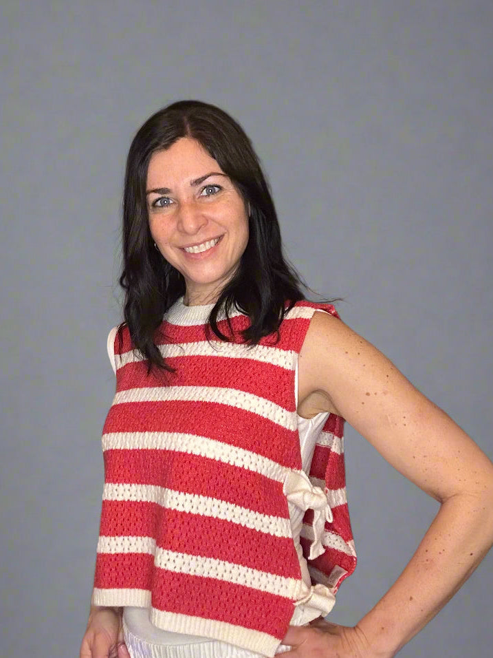 Side tied vest top