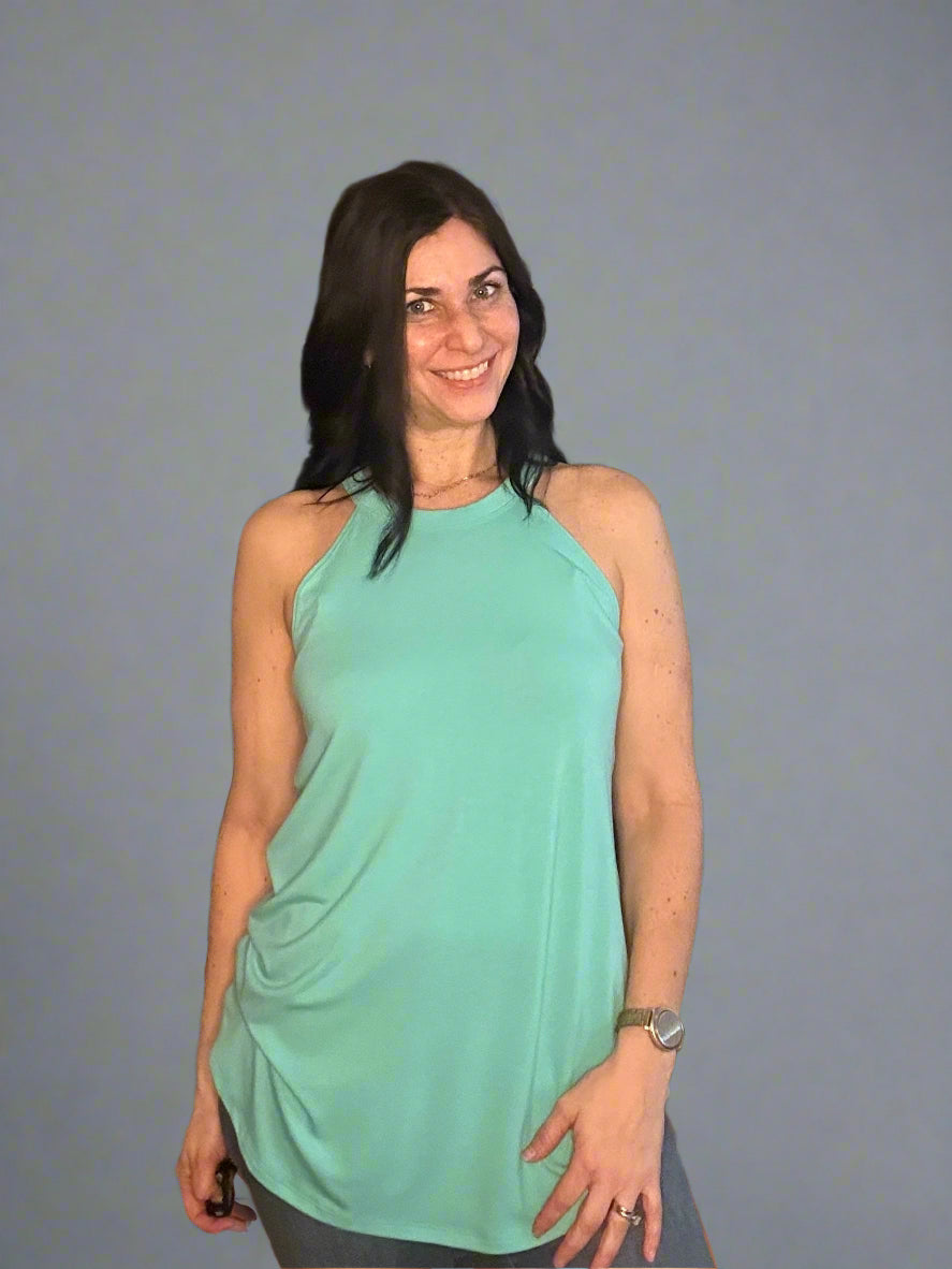 Halter neck tank top - mint