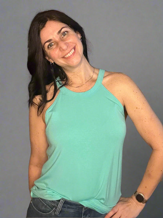 Halter neck tank top - mint