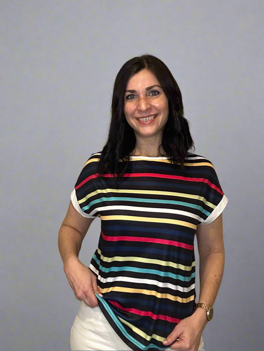 Striped crewneck T-shirt